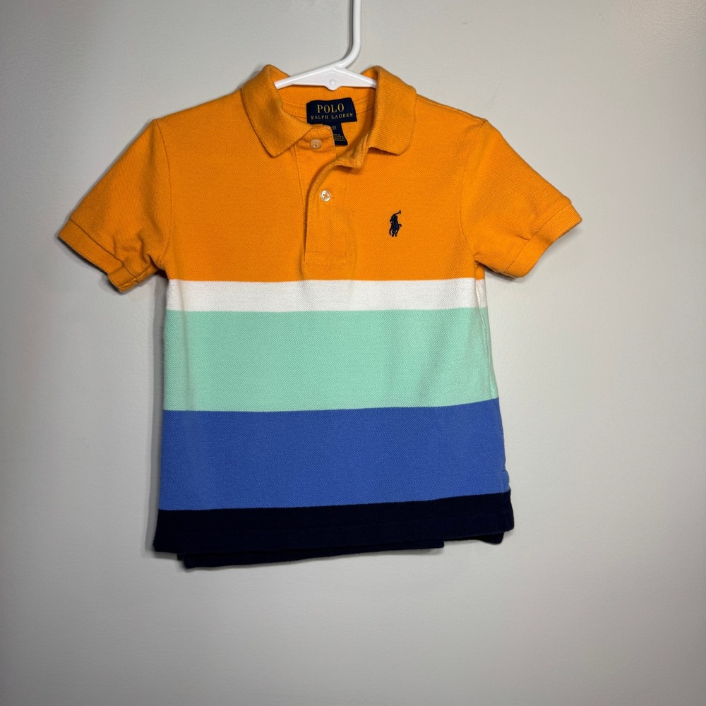 Polo Ralph Lauren Kids Polo 2T Striped Color Block‎ Nautical Preppy Retro